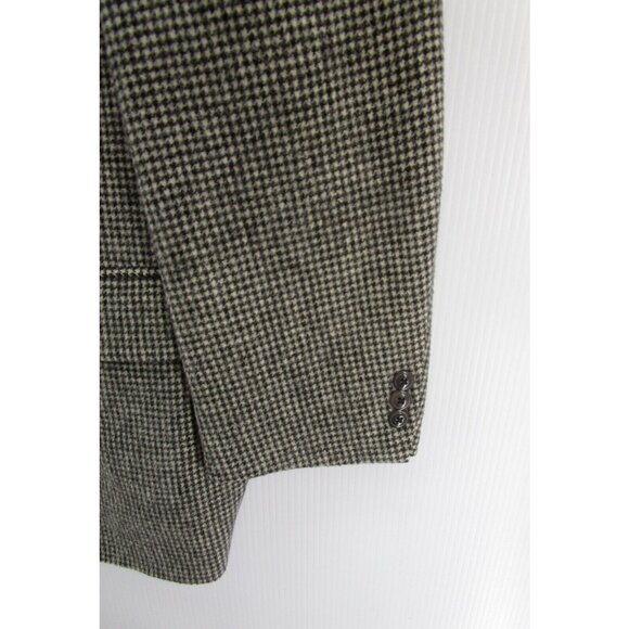 Eddie Bauer Sport Coat 46 Tall AKA Houndstooth Blazer Camel Flannel - Picture 3 of 12